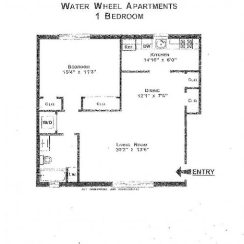 2BDRM 2 Bed Apartment Water Wheel Apartments