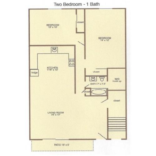 1 Bedroom 1 Bath 1 Bed Apartment Vineland Apartments