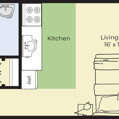 Floor Plan 1 | Apartments For Rent Marlborough MA | Princeton Green