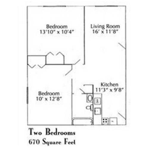 TWO BEDROOM DELUXE 2 Bed Apartment COHASSET PLACE