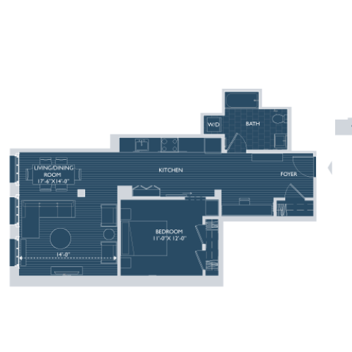 Floor Plan 6 | Boston Seaport Apartments | 381 Congress