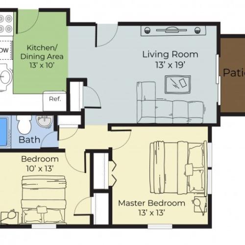 Magnolia 1 Bed Apartment PRINCETON ARBORS
