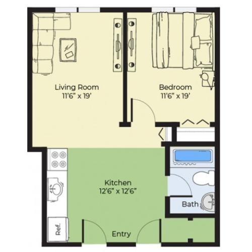 Two BR Deluxe Floor Plan Apartments For Rent In Salem MA Princeton