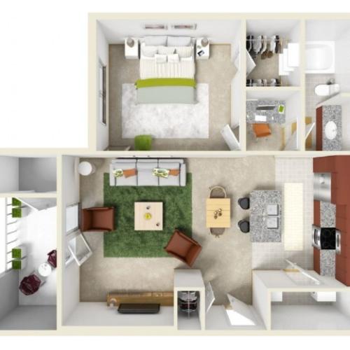 Donovan 2 Bed Apartment Hunters' Ridge Apartments