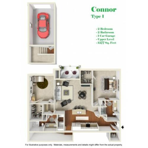 Kelly Reserve Apartments Overland Park Kansas Connor 1 Floor Plan