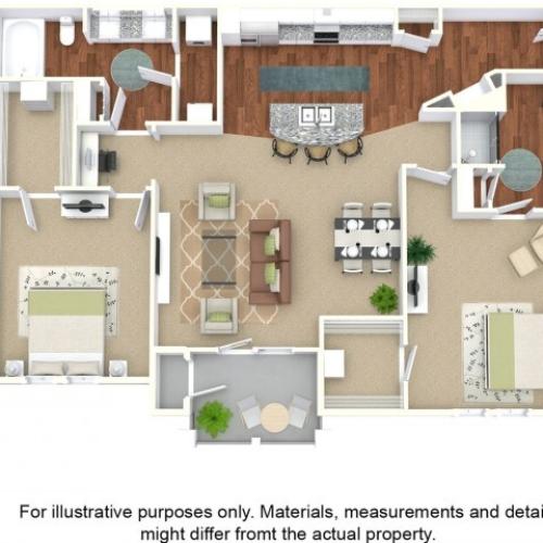 Teague Style 3 2 Bed Apartment Kelly Farms Apartments