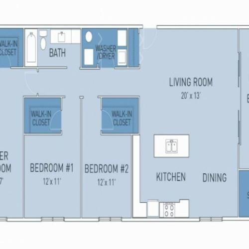 Floor Plan 6 | Ridge45 Apartments