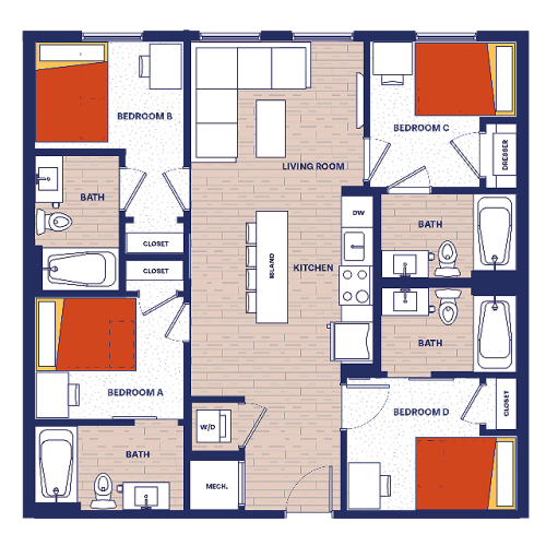 4 BEDROOM, 4 BATH