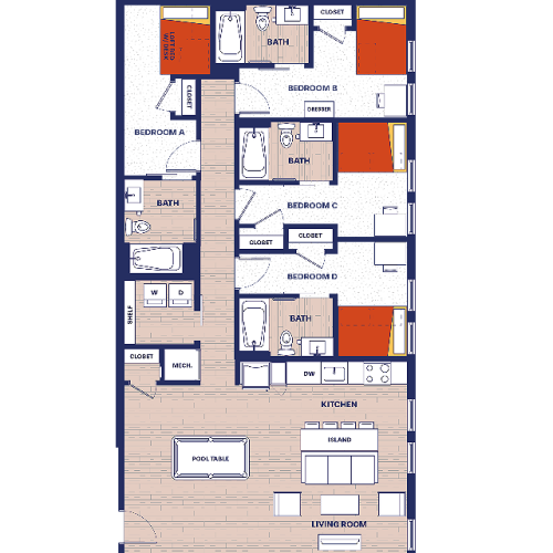 4 BEDROOM, 4 BATH DELUXE