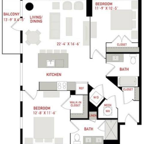 The Redbird 1 Bed Apartment One Cardinal Way