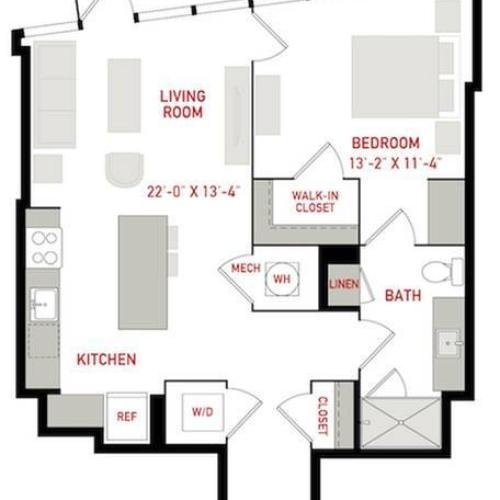 The Clydesdale 1 Bed Apartment One Cardinal Way
