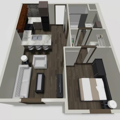 One Bedroom 1 Bed Apartment Northgate Apartments