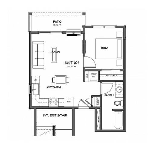 1 Bedroom Building 1