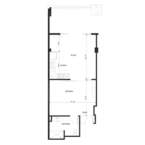 Stadium Lofts - Large Studio