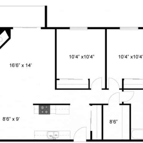 Floor Plan 2 | Eagan MN Apartments | Lexington Hills