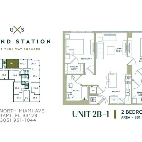 2 Bed 2 Bath | Apartment in Miami | Grand Station
