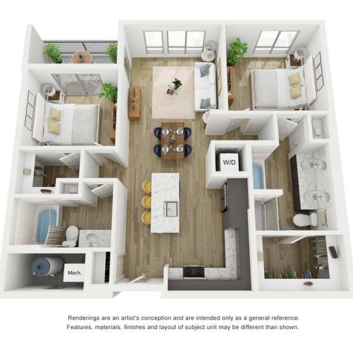 S2 Floor Plan at Cottonwood Broadway