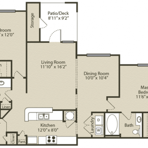 Grant with Garage 1 Bed Apartment Retreat at Peachtree City