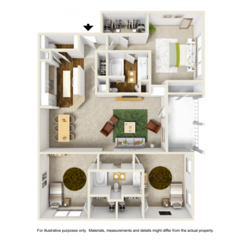 Lily 1 Bed Apartment Summer Park