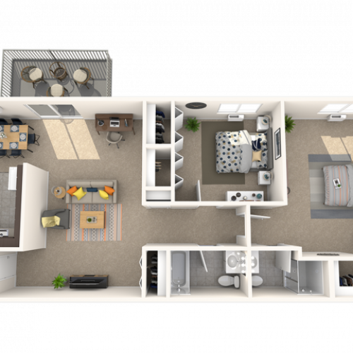 1BR Deluxe 1 Bed Apartment Brandywine Hills Apartments