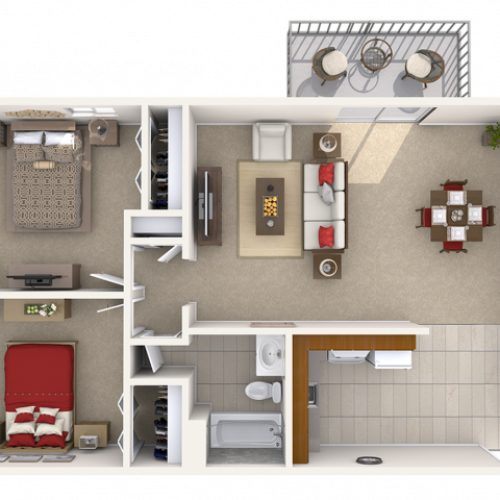 Juniper 2 Bed Apartment Newport Terrace Apartments