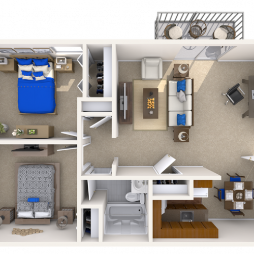 Juniper 2 Bed Apartment Newport Terrace Apartments