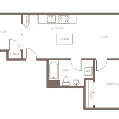 ZA1 One Bedroom MFTE Restricted 1 Bed Apartment Modera