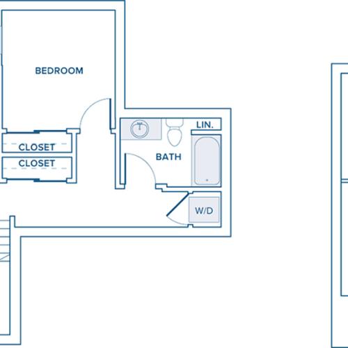 836 square foot one bedroom den loft one bath apartment floorplan image
