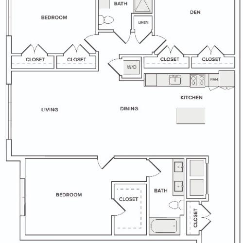 B15D 2 bedroom floor plan