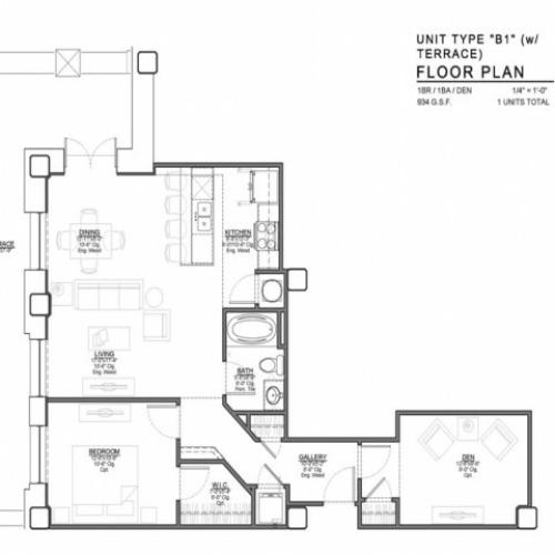 1 Bedroom Floor Plan | Luxury Apartments In Kansas City Missouri | The Power  Light Building