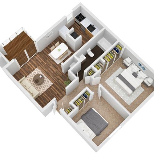 2 Bedroom 1 Baths