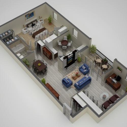 1 Bdrm Floor Plan | Apartments In Baltimore | Metro Pointe