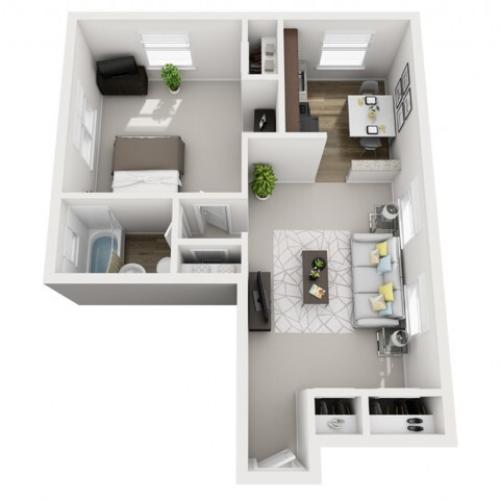 Floor Plan 5 | Apartments Near Downtown Pittsburgh PA | The Alden