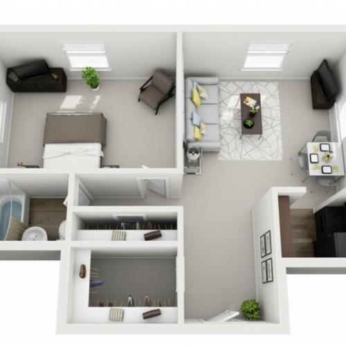 Floor Plan 3 | Apartments Near Downtown Pittsburgh | The Alden