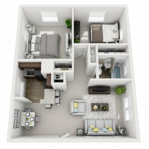 Floor Plan 20 | Apartments Near Downtown Pittsburgh PA | The Alden