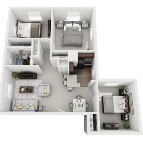 Floor Plan 32 | Apartments In Pittsburgh PA | The Alden