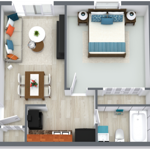 Willow 1 Bed Apartment Cedar Crest Apartments