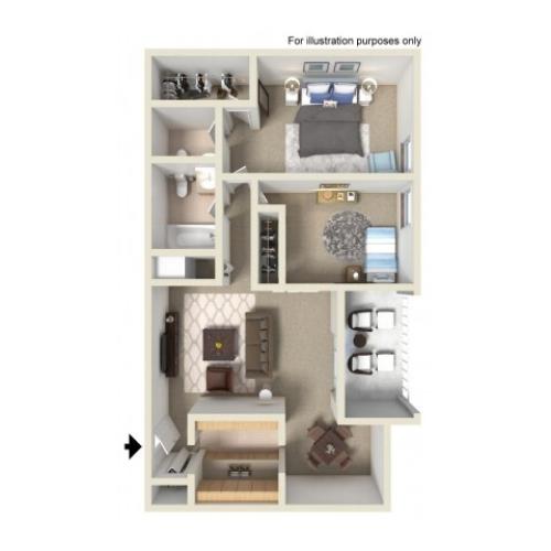 The Kodiak 2 Bed Apartment Black Bear Creek Apartments