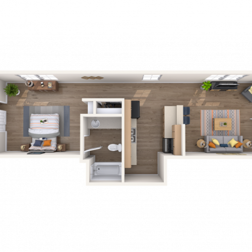 1 bedroom, 1 bathroom apartment home