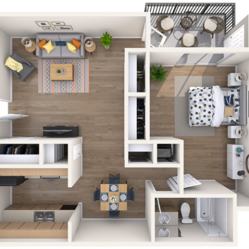 1 bedroom, 1 bathroom apartment home