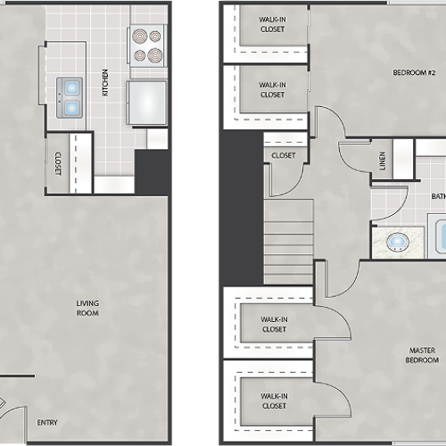 Two Bedroom and One and a half Bath