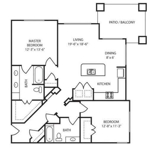 Topaz | 2 Bed Apartment | The Reserve at Sandstone Ranch (new)