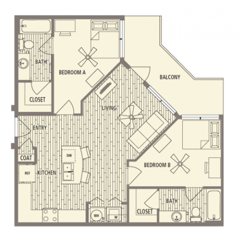 A1 1 Bed Apartment Legends Cape Girardeau