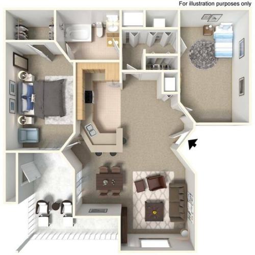 Two Bedroom One Bath