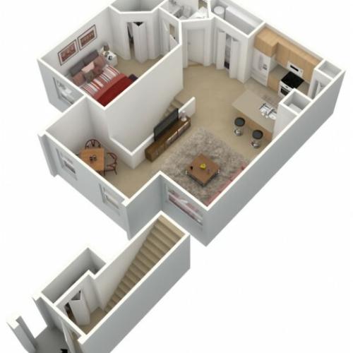 Orange Blossom with Sunroom - One Bedroom, One Bath, 2nd Floor