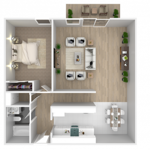1 BEDROOM 1 BATH