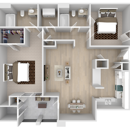 2 Bed 2 Bath