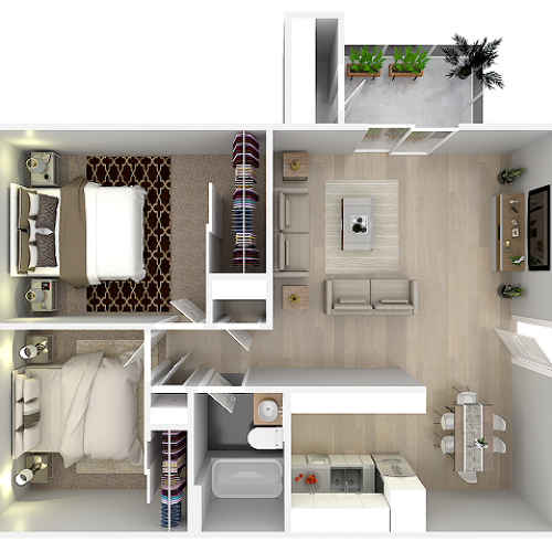 2X2 2 Bed Apartment West Edge