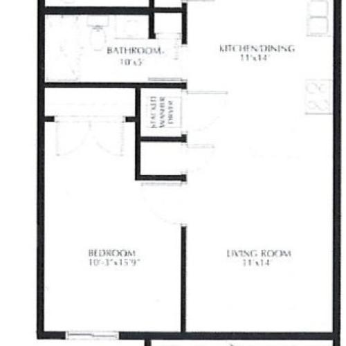 B2A 1 Bed Apartment The Grove at Mankato (new)