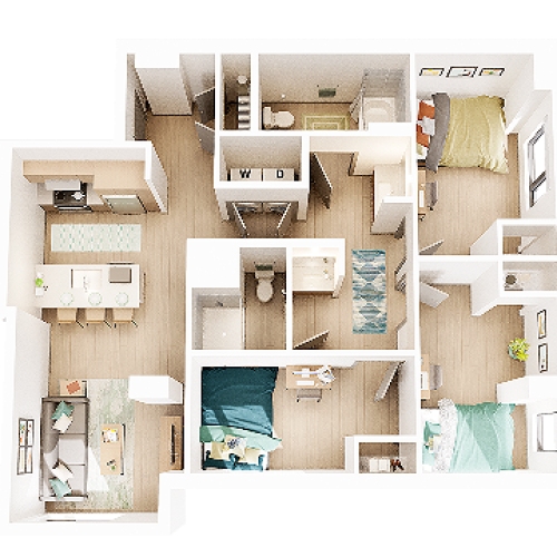 3 Bedroom 2 Bathroom C1